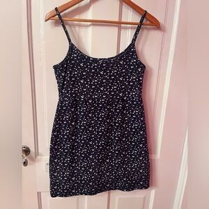 Navy Blue Floral Dress